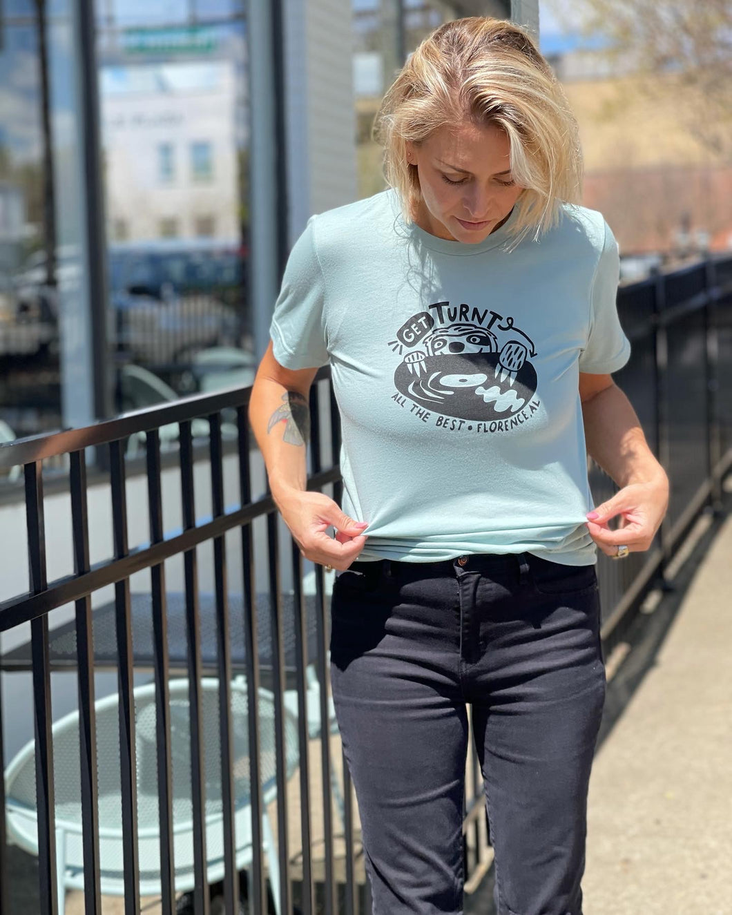 Get Turnt Adult Tee - Dusty Blue